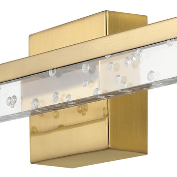 Mario Modern Contemporary 360-Degree Rotatable Iron/Seeded Acrylic Integrated LED Vanity Light - JONATHAN Y